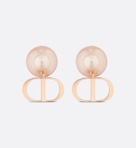 Dior Tribales Earrings • Pink-Finish Metal and Pink Resin Pearls