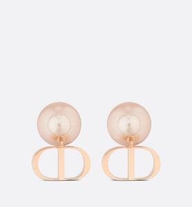 Dior Tribales Earrings • Pink-Finish Metal and Pink Resin Pearls