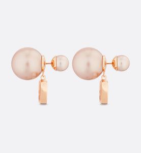 Dior Tribales Earrings • Pink-Finish Metal and Pink Resin Pearls