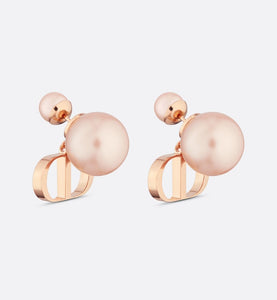 Dior Tribales Earrings • Pink-Finish Metal and Pink Resin Pearls