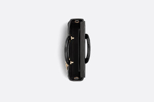 Medium Lady D-Joy Bag • Black Patent Cannage Calfskin
