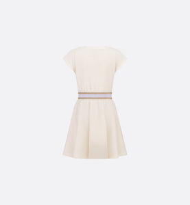Kid's Short Skater Dress • Ivory Cotton-Blend Fleece