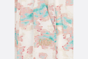 Kid's Loose Pants • Ivory Technical Voile with Pink and Turquoise Floral Print