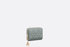 Small Lady Dior Voyageur Coin Purse • Cloud Blue Cannage Lambskin