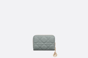 Small Lady Dior Voyageur Coin Purse • Cloud Blue Cannage Lambskin