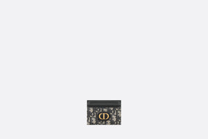 30 Montaigne Five-Slot Card Holder • Blue Dior Oblique Jacquard