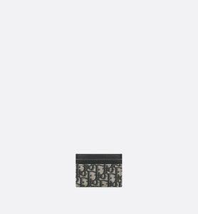 30 Montaigne Five-Slot Card Holder • Blue Dior Oblique Jacquard