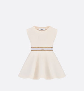 Baby Skater Dress • Ivory Cotton-Blend Fleece