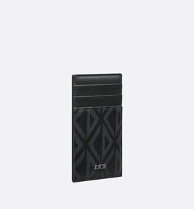 Card Holder with Bill Clip • Black CD Diamond Canvas