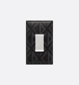 Card Holder with Bill Clip • Black CD Diamond Canvas