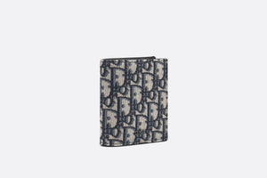 Compact Vertical Wallet • Beige and Black Dior Oblique Jacquard