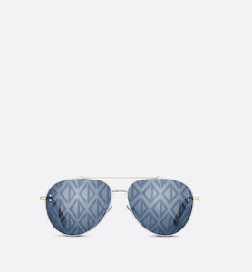 CD Diamond A1U • Blue Mirrored Pilot Sunglasses with CD Diamond Motif