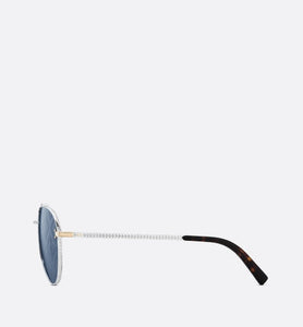 CD Diamond A1U • Blue Mirrored Pilot Sunglasses with CD Diamond Motif