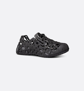 Dior Warp Sandal • Black Cosmo Rubber with Warped Cannage Motif