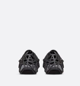 Dior Warp Sandal • Black Cosmo Rubber with Warped Cannage Motif