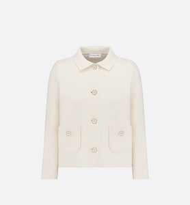 Cropped Jacket • White Technical Mesh