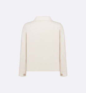 Cropped Jacket • White Technical Mesh