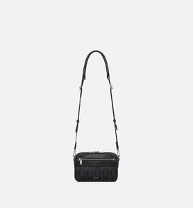 Safari Bag with Strap • Black CD Diamond Canvas