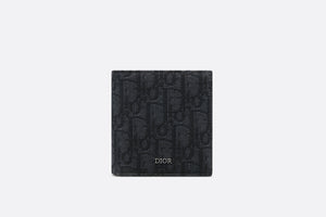 Compact Vertical Wallet • Black Dior Oblique Jacquard