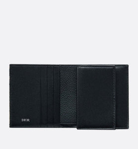 Compact Vertical Wallet • Black Dior Oblique Jacquard