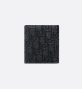 Compact Vertical Wallet • Black Dior Oblique Jacquard