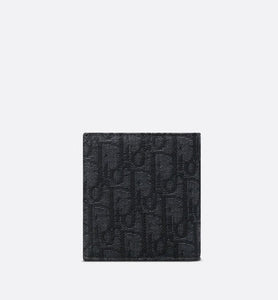 Compact Vertical Wallet • Black Dior Oblique Jacquard