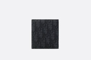 Compact Vertical Wallet • Black Dior Oblique Jacquard