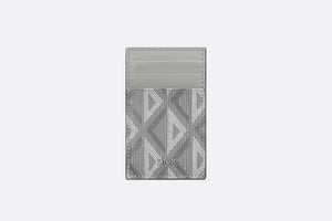 Card Holder with Bill Clip • Dior Gray CD Diamond Canvas
