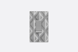 Card Holder with Bill Clip • Dior Gray CD Diamond Canvas