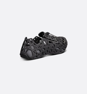 Dior Warp Sandal • Black Cosmo Rubber with Warped Cannage Motif