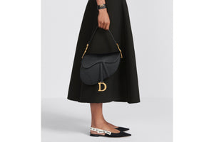 Saddle Bag with Strap • Latte Grained Calfskin