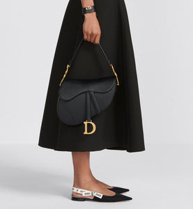 Saddle Bag with Strap • Sand-Colored Grained Calfskin
