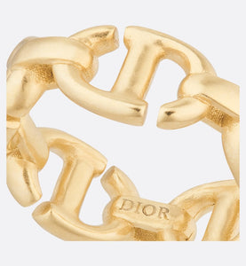 CD Navy Ring • Gold-finish metal