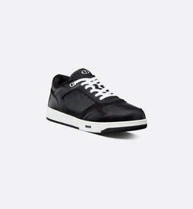 B27 Low-Top Sneaker • Black Smooth Calfskin and CD Diamond Canvas