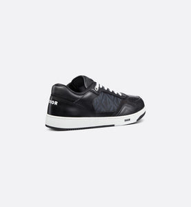 B27 Low-Top Sneaker • Black Smooth Calfskin and CD Diamond Canvas