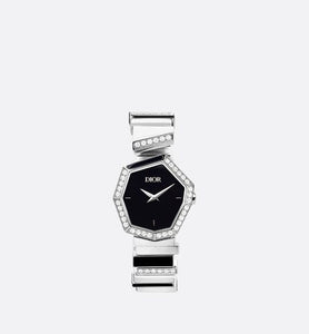 GEM DIOR 16.5 cm • Ø 27 mm (1”), Steel, Mother-of-Pearl and Diamonds