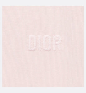 Baby Long-Sleeved Onesie • Pale Pink Cannage Jersey and Cotton Voile