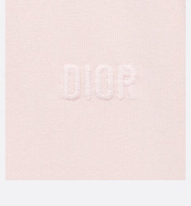 Baby Long-Sleeved Onesie • Pale Pink Cannage Jersey and Cotton Voile
