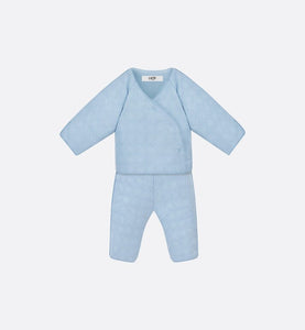 Newborn Gift Set • Sky Blue Cannage Cotton Voile