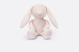 Rabbit Stuffed Toy • Pale Pink Cannage Cotton Canvas