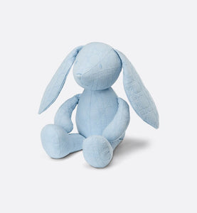 Rabbit Stuffed Toy • Sky Blue Cannage Cotton Canvas
