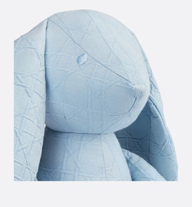 Rabbit Stuffed Toy • Sky Blue Cannage Cotton Canvas