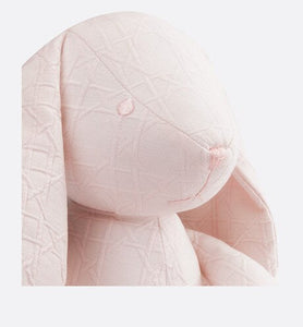 Rabbit Stuffed Toy • Pale Pink Cannage Cotton Canvas