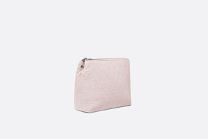Zipped Pouch • Pale Pink Cannage Cotton Canvas