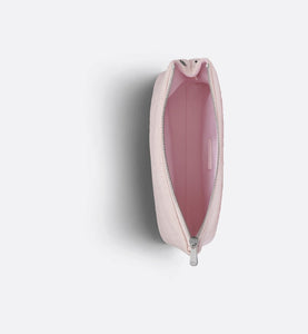 Zipped Pouch • Pale Pink Cannage Cotton Canvas
