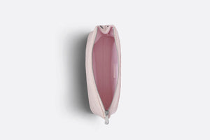 Zipped Pouch • Pale Pink Cannage Cotton Canvas