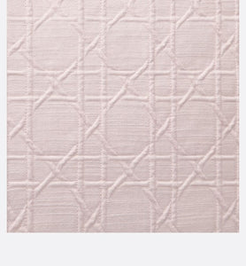 Zipped Pouch • Pale Pink Cannage Cotton Canvas