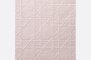 Zipped Pouch • Pale Pink Cannage Cotton Canvas