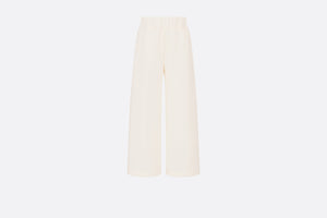 Kid's Loose Pants • Ivory Cotton-Blend Fleece with Pale Gold-Tone Cannage Motif