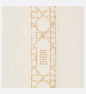 Kid's Loose Pants • Ivory Cotton-Blend Fleece with Pale Gold-Tone Cannage Motif